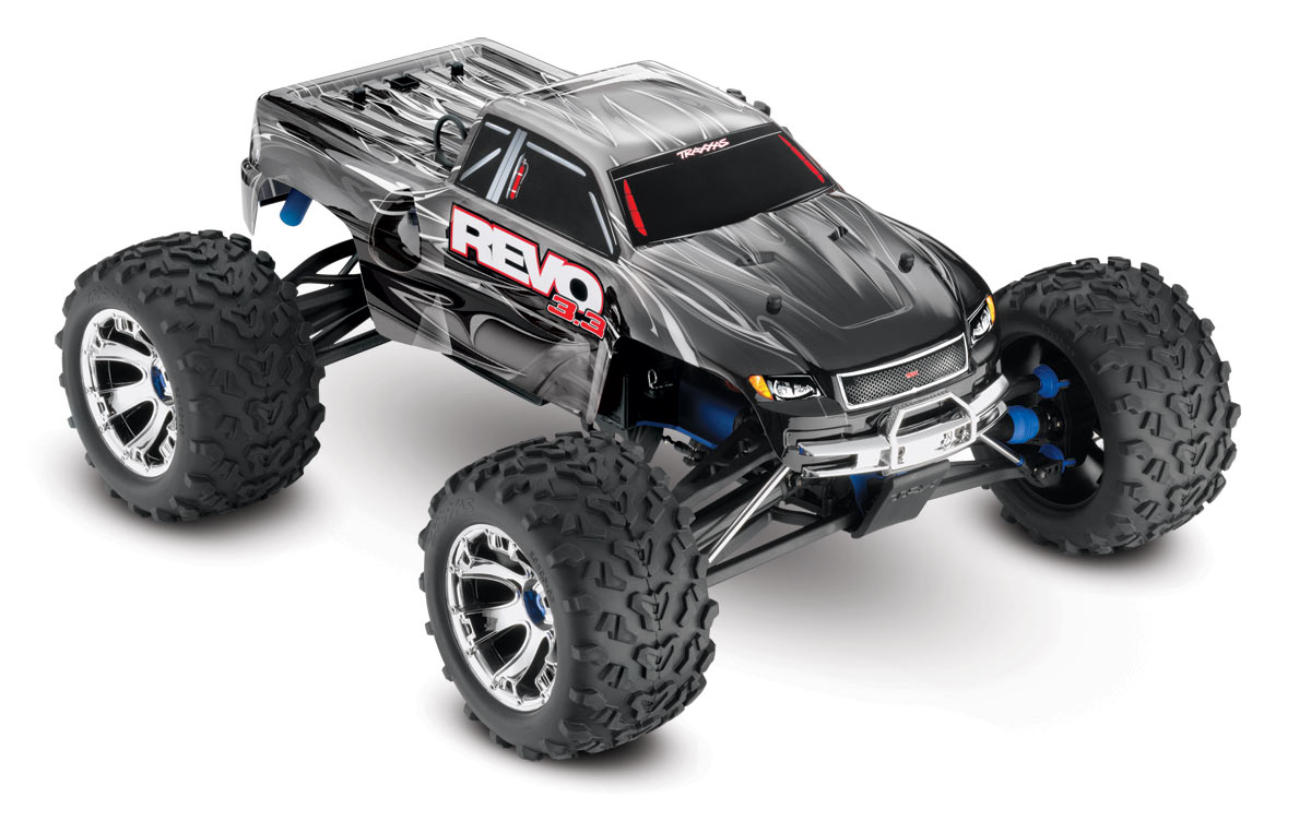 Traxxas Revo 3.3 nitro monster truck RTR - TSM - Zilver