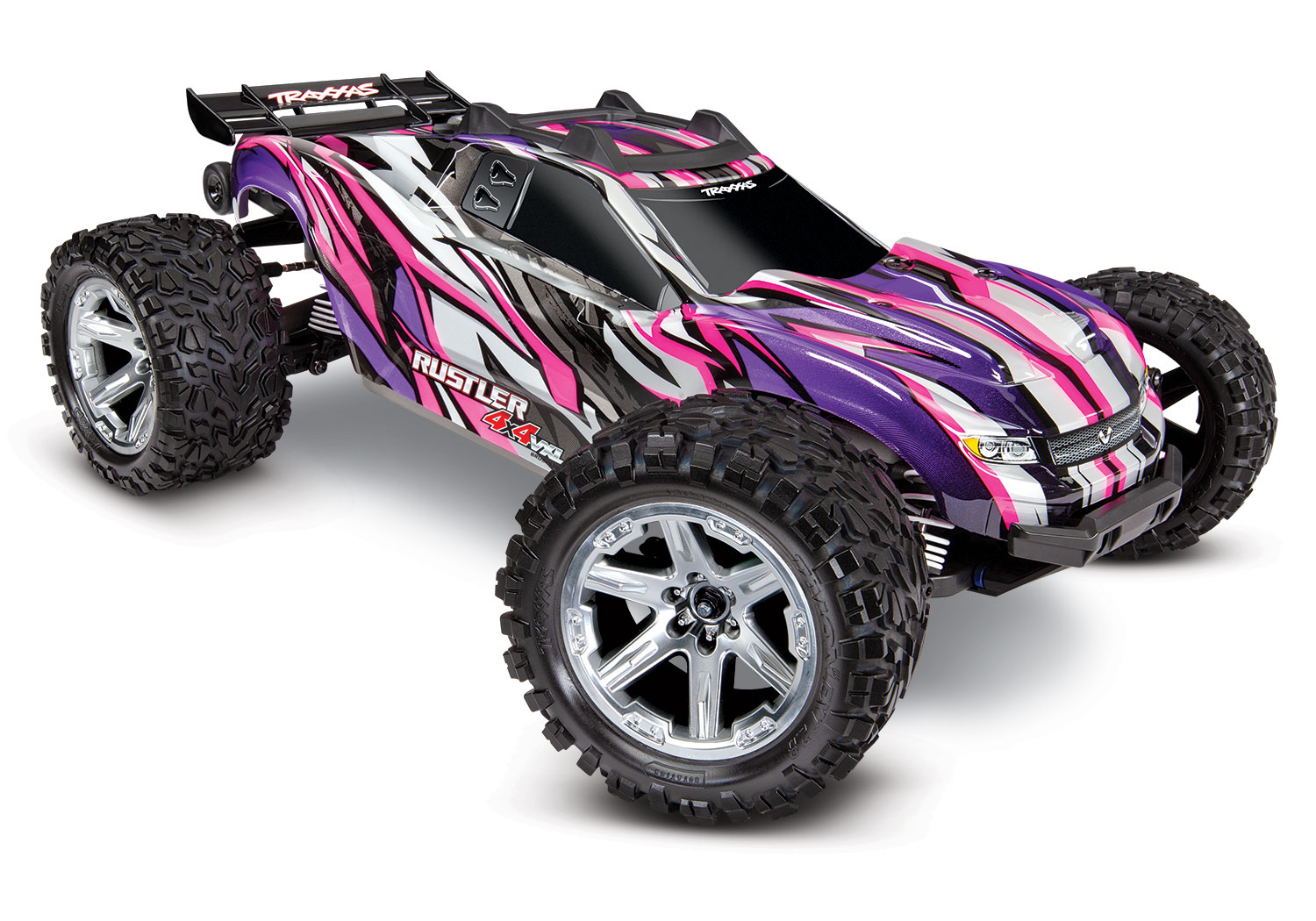 Traxxas Rustler 4x4 VXL brushless truggy RTR - Roze