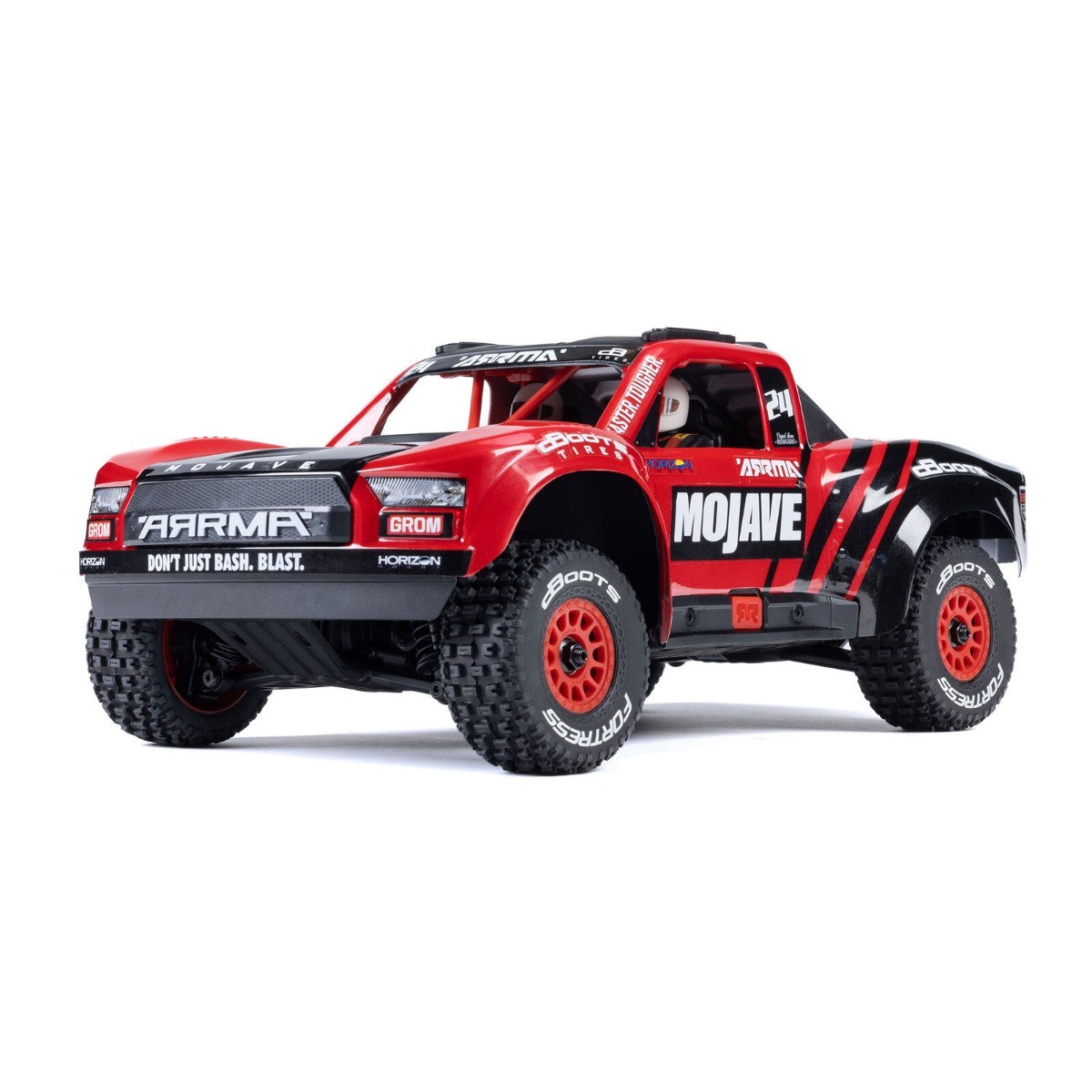 Arrma Mojave Grom 4x4 Mega 1/18 electro RTR - Rood/Zwart
