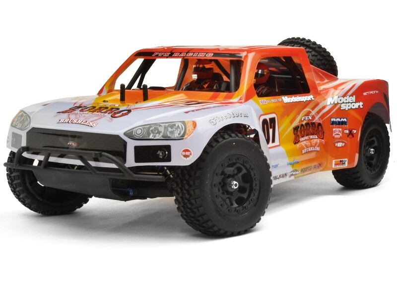 FTX Zorro 1/10 Trophy Truck Brushless 4WD RTR - Oranje/Wit
