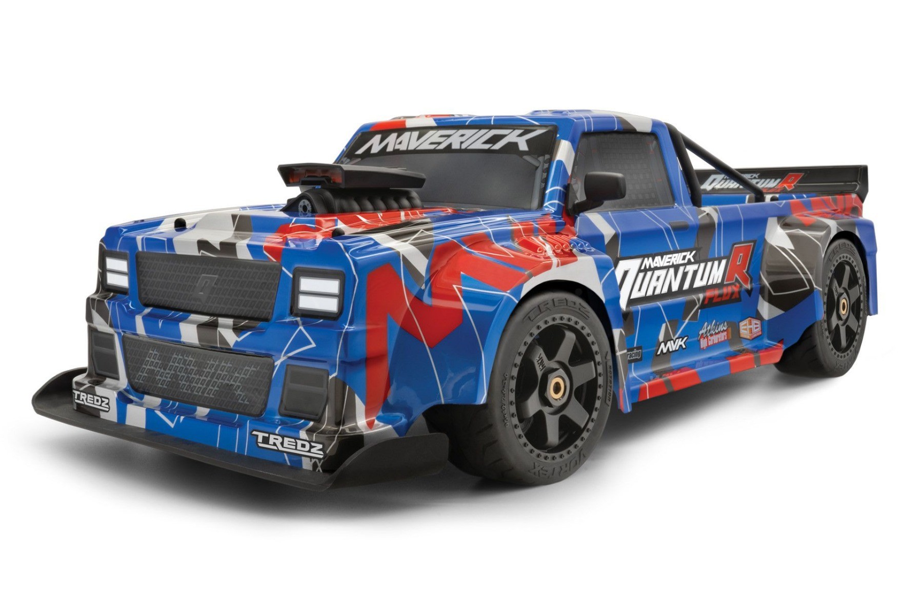Maverick QuantumR Flux 1/8 4WD 4S brushless RTR - Blauw/Rood
