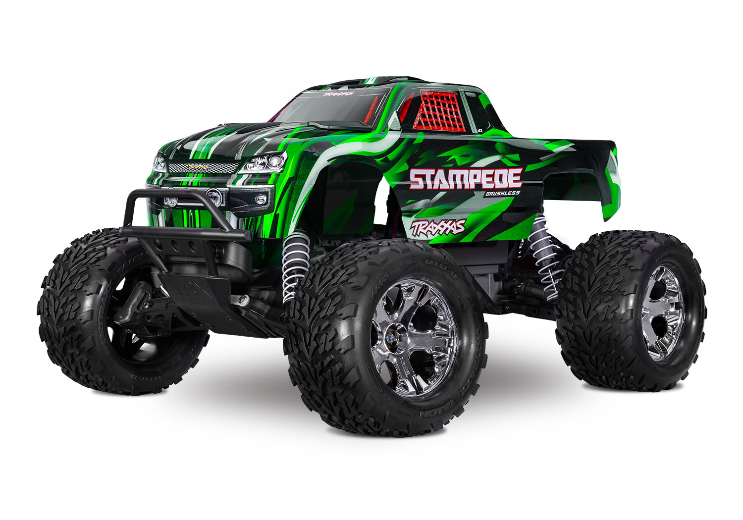 Traxxas Stampede 2WD BL-2S HD Brushless Truck RTR - Groen