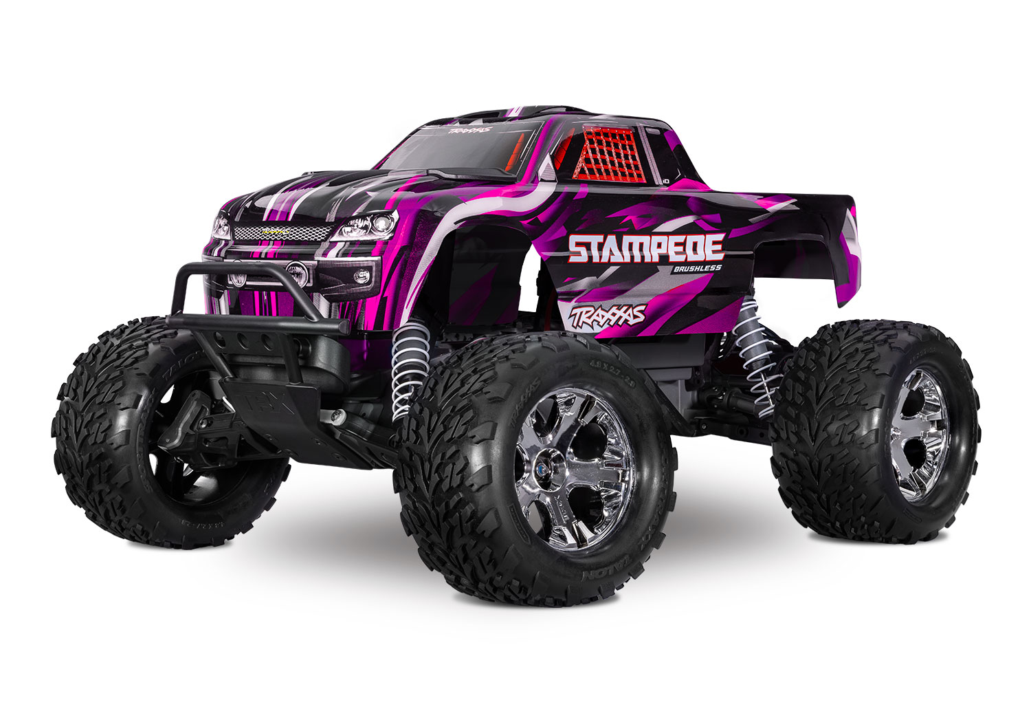 Traxxas Stampede 2WD BL-2S HD Brushless Truck RTR - Roze