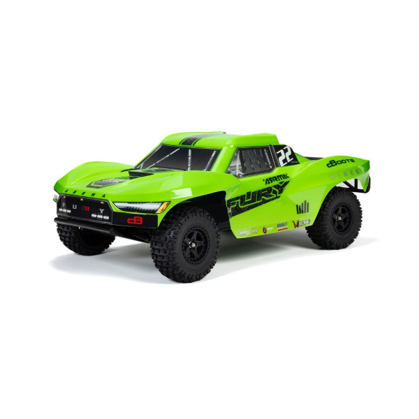 Arrma Fury Mega 550 2WD Short Course Truck RTR - Groen (exclusief accu & lader)