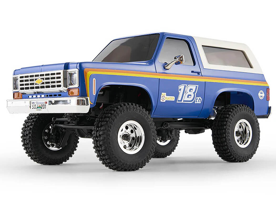 FMS 1/24 FCX24 Pro Chevrolet K5 blazer Pro brushless Crawler RTR - Blauw