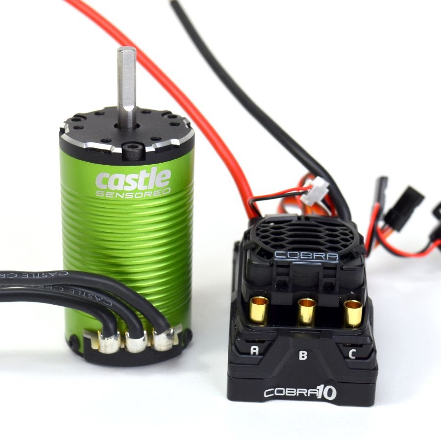 Castle Creations Cobra-10 regelaar met 1412-3200KV Sensored brushless motor (5mm as)
