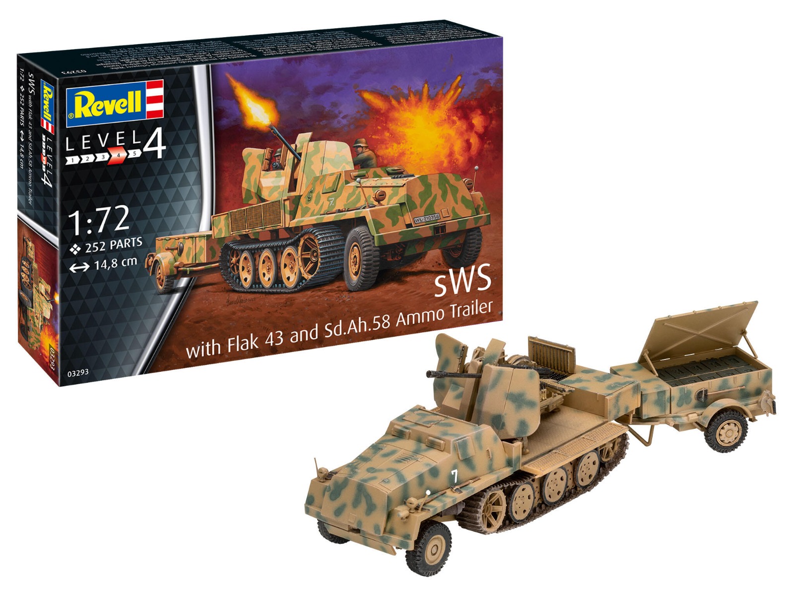 Revell 1/72 sWS with Flak43 and Sd.Ah58 Ammo Trailer