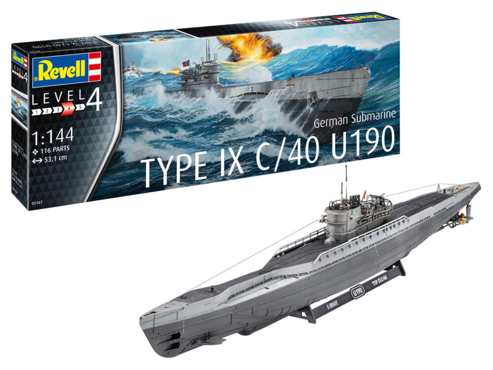 Revell 1/144 German Submarine Type IX C/40 (U190)
