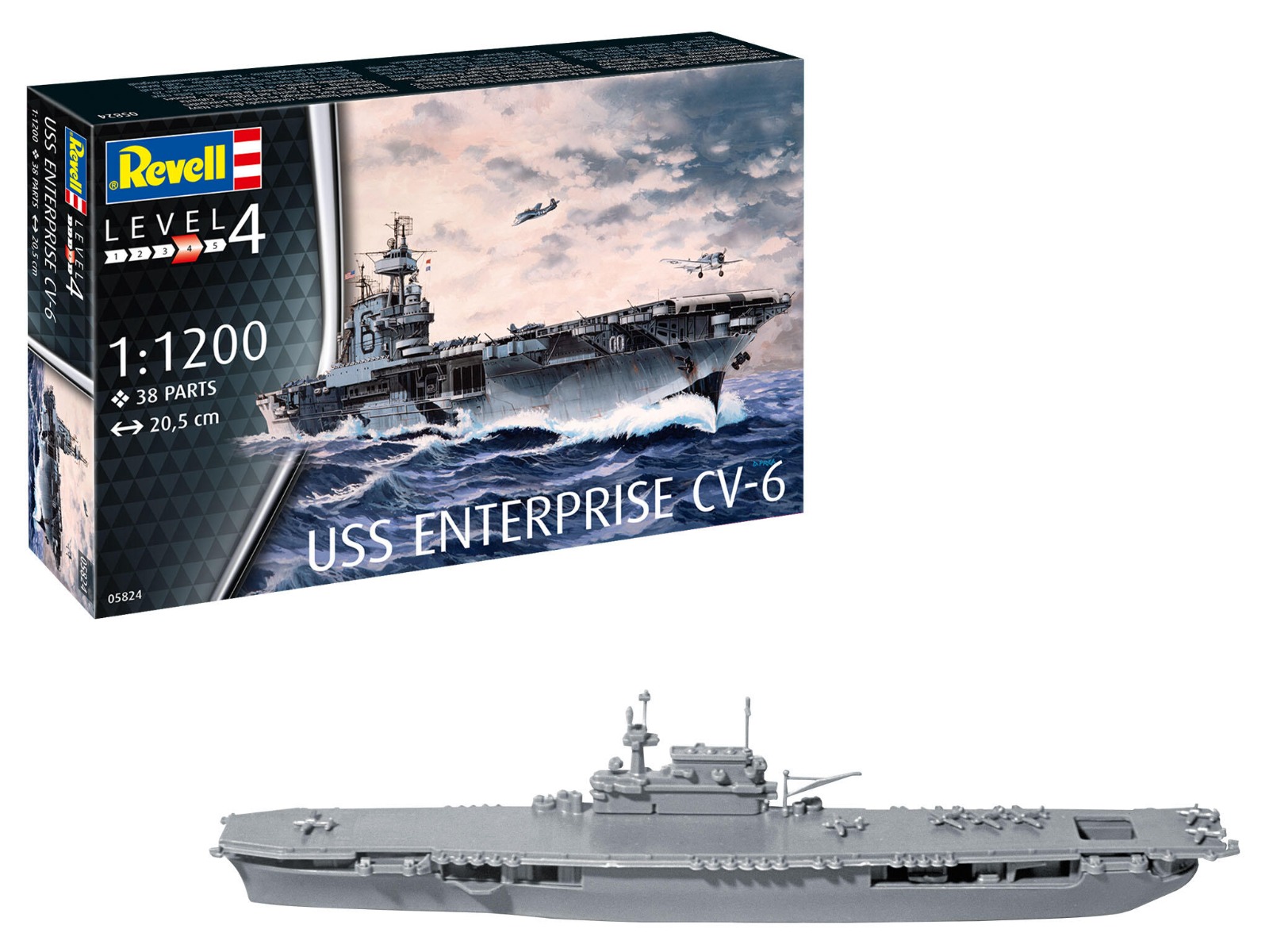 Revell 1/1200 U.S.S. Enterprise VC-6 model-set