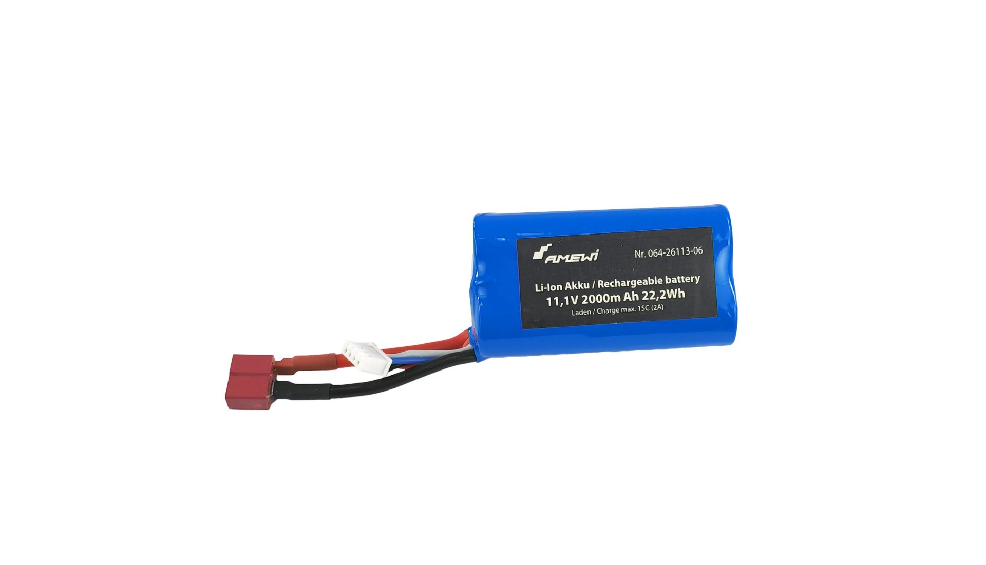 Amewi - Li-Ion accu 3S 11,1V 2200mAh, Dean Stekker (Blue Arrow Catamaran)