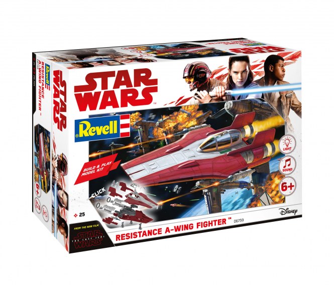 Revell 1/44 Resistance A-Wing Fighter, Red - Build and Play