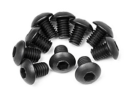 Button head screw m3x4mm (hex socket/10pcs)