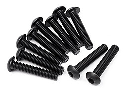 Button head screw m3x16mm (hex socket/10pcs)