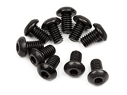Button head screw m2.5x4mm (hex socket/10pcs)