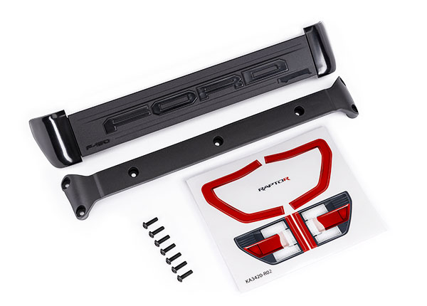 Traxxas - Tailgate trim/ trim mount/ 3x10mm BCS (7)/ decals (attaches to #10111 body) (TRX-10121)