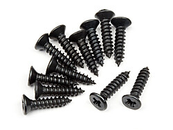 Tp. flat head screw m2.6x12mm (12pcs)