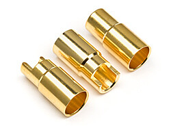 Female gold connectors (6.0mm dia) (3 pcs)