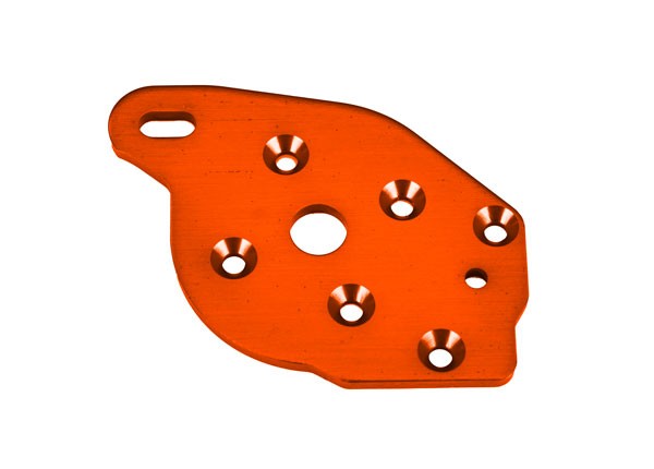 Traxxas - Plate, motor, 6061-T6 aluminum (orange-anodized) (TRX-10259-ORNG)