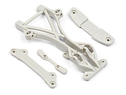 High performance rear brace set (white)