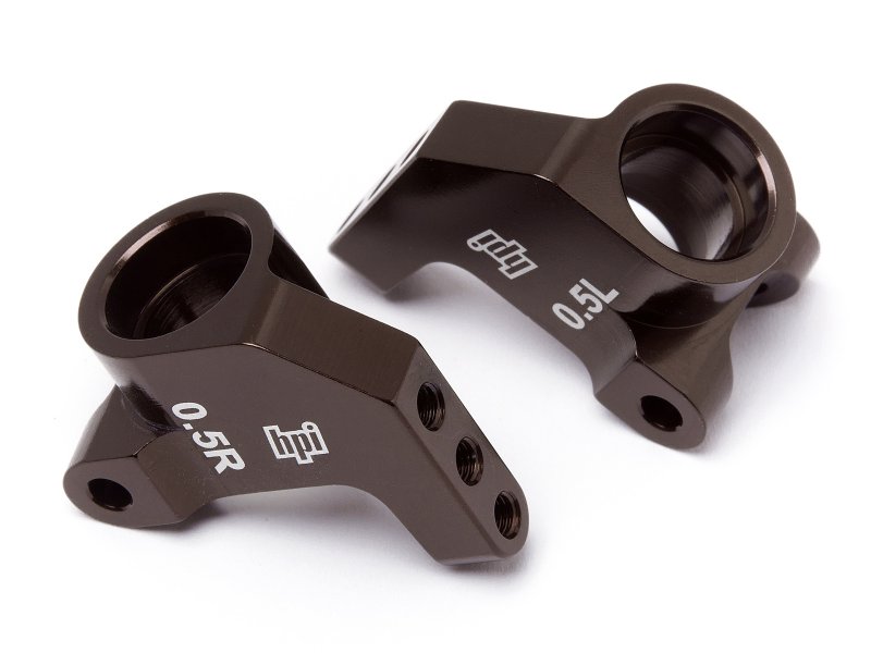 Aluminum rear hub carrier set (0.5 degree/brown)
