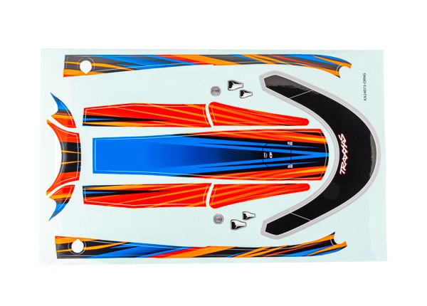 Traxxas - Decal set, hatch (orange) (waterproof) (for Disruptor) (TRX-10699-ORNG)