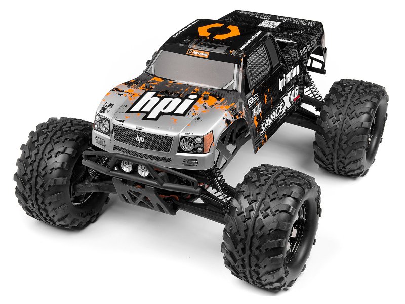 HPI GT-3 truck gespoten body voor Savage X (zilver/zwart)