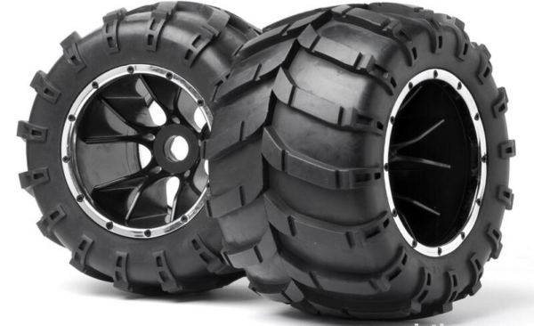 Maverick - Tire Mounted on wheels (Pack of 2) Blackout MT (MV24107)
