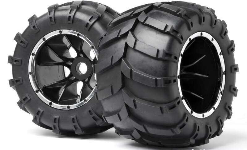 Maverick - Tire Mounted on wheels (Pack of 2) Blackout MT (MV24107)