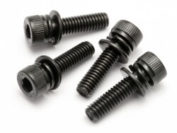 Cap head screw m4x15mm with washer (4pcs)