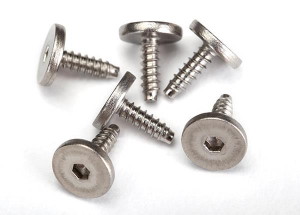 Traxxas - Screws, 2.6x8mm flathead machine, self-tapping (hex drive) (, TRX-3233 (TRX-3233)
