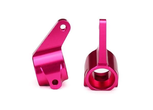 Traxxas Steering blocks (2), 6061-T6 aluminum (pink-anodized)/ 5x11mm ball bearings (4) (TRX-3636P)