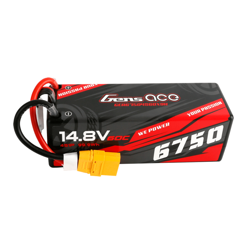 GensAce G-Tech Lipo 60c 14,8 volt 6750mah met XT90 Stekker
