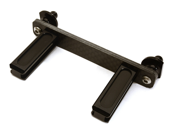 Adjustable Front Body Mount & Post Set, black - Traxxas TRX-4