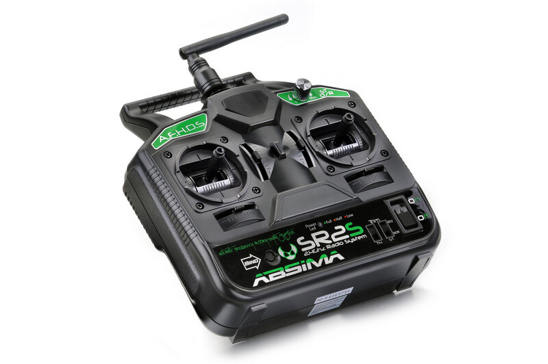 Absima SR2S 2.4 Ghz 2-kanaals stick zender inclusief ontvanger