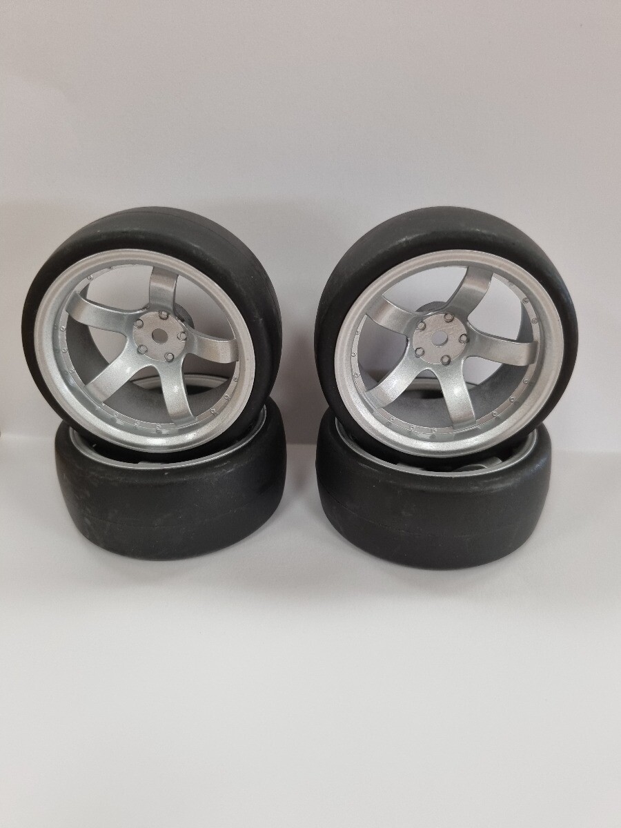 Fastrax 1/10 drift banden op 5 spaaks velgen - Satin Silver