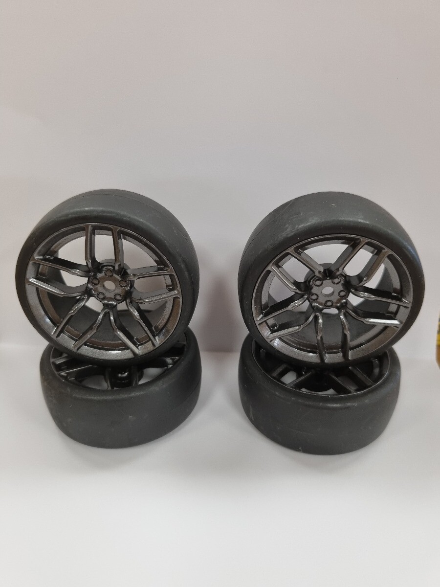 Fastrax 1/10 drift banden op 10 spaaks velgen - Graphite