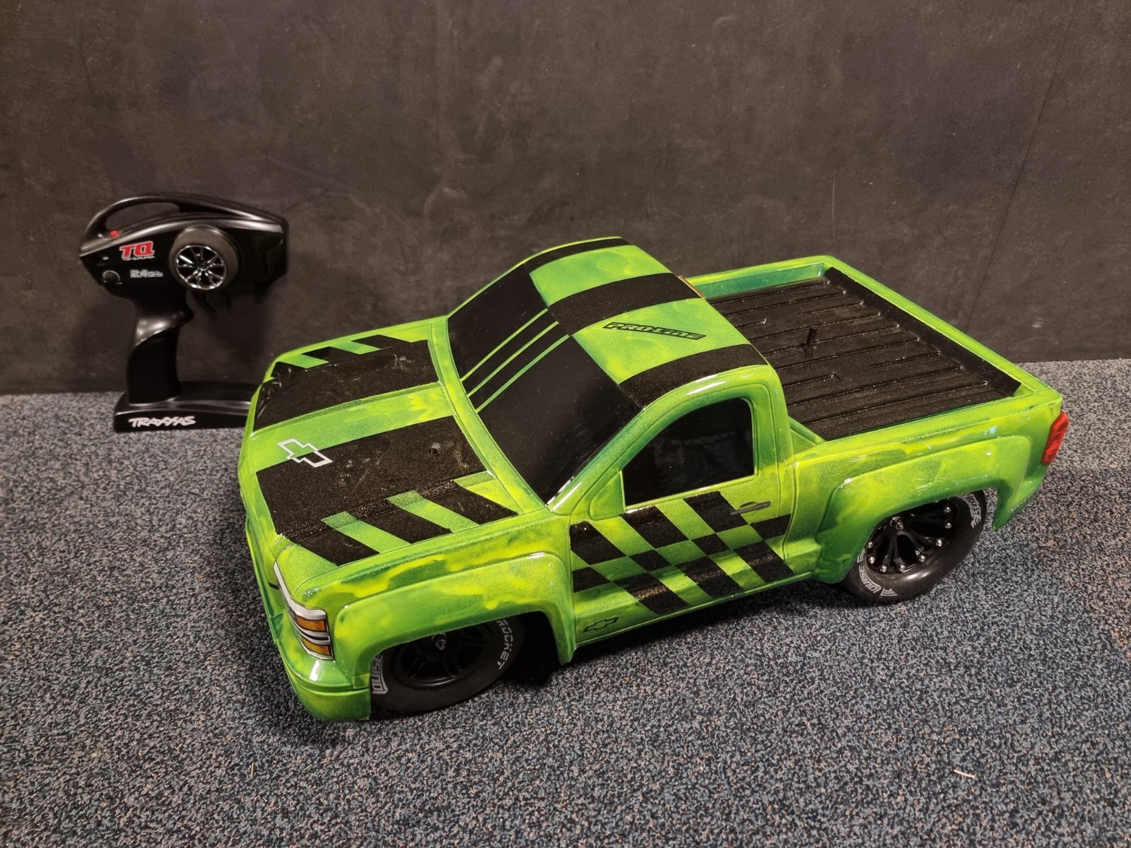 Tweedehands Traxxas Slash brushless Drag Racer - Groen