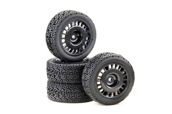 Absima 1/10 Wheel Set "Rally Winded Design" black (4)