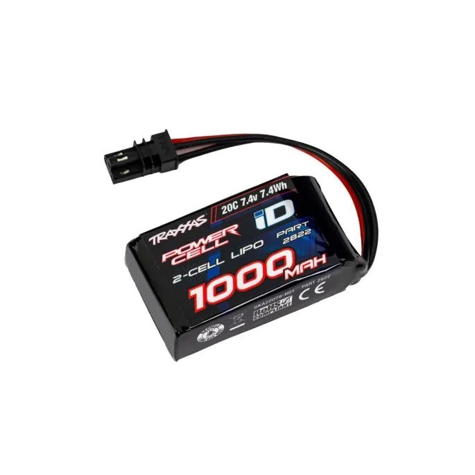 Traxxas Power Cell LiPo 1000mAh 7.4V 2S 20C (Traxxas TRX-4M)