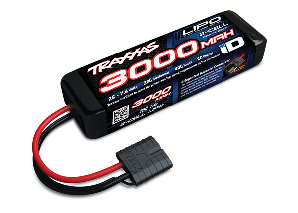 Traxxas lipo 20c 7,4 volt 3000mah met Traxxas ID connector