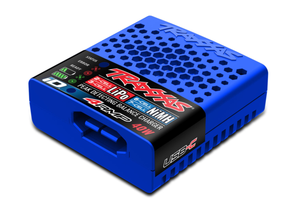 Traxxas 4-Amp USB-C Multi-Chemistry lader met Traxxas iD technologie