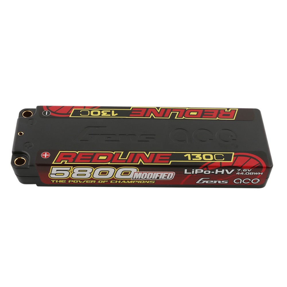GensAce Redline Series High Voltage Lipo 130C 7.6 volt 5800mah