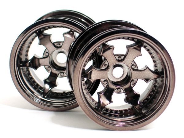 Spike Truck Wheel (Black/Chrome/2pcs)