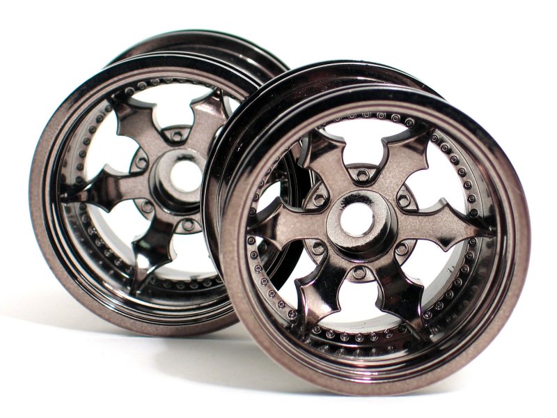Spike Truck Wheel (Black/Chrome/2pcs)