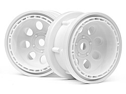 Rock 8 bead lock wheel white (55x36mm/2pcs)