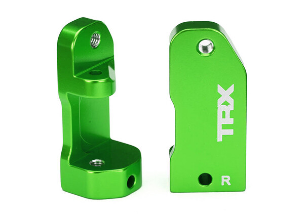 Traxxas - Caster blocks, 30-degree, green-anodized 6061-t6 aluminum (left & right) (TRX-3632G)