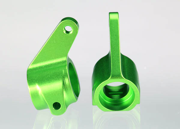 Traxxas Steering blocks, rustler/stampede/bandit (2), 6061-t6 aluminum (green-anodized)/ 5x11mm ball bearings (4) (TRX-3636G)