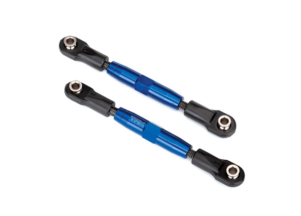 Camber links, front (TUBES blue-anodized, 7075-T6 aluminum, stronger than titanium) (83mm)