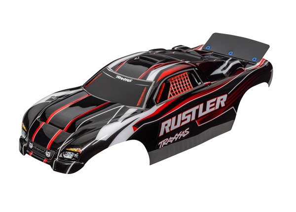 Traxxas - Body, Rustler, red & black (TRX-3750)