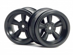 HPI - Vintage 5 spoke wheel 31mm (wide) black (6mm offset) (3821)